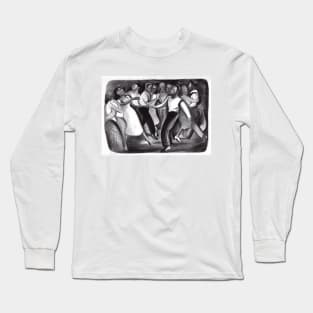 Harlem Street Dance New York City by Elizabeth Olds 1935-1943 Long Sleeve T-Shirt